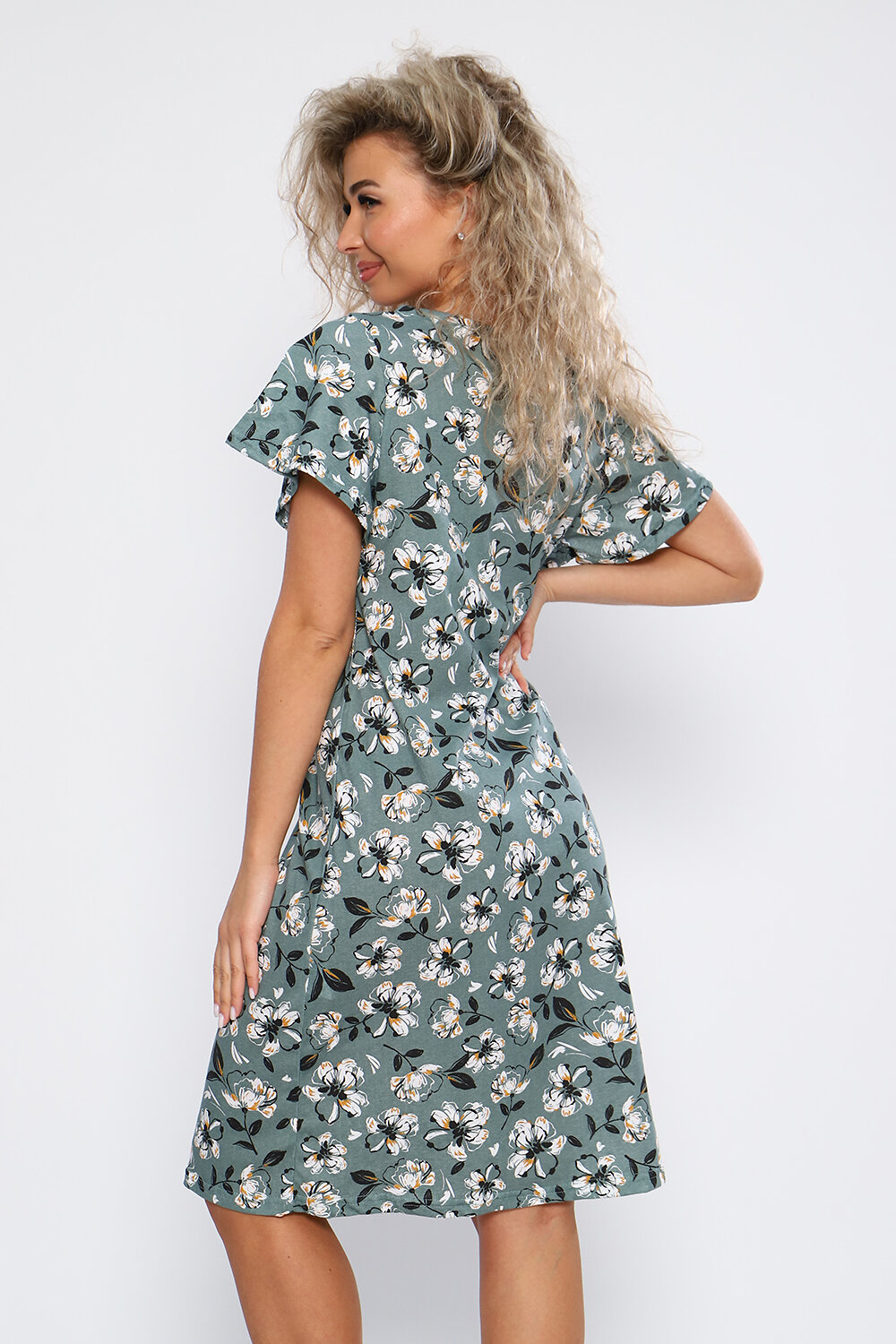 Натали Платье 580861 59131 серо-зеленый