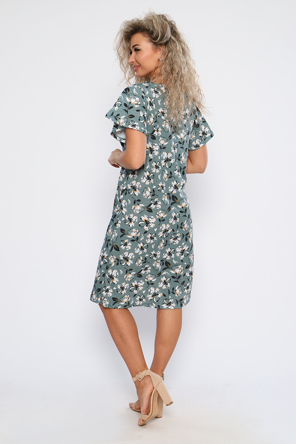 Натали Платье 580861 59131 серо-зеленый