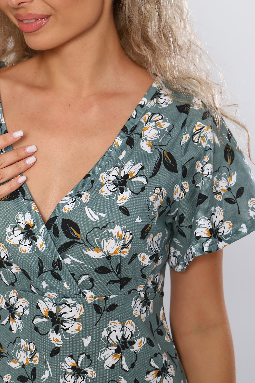 Натали Платье 580861 59131 серо-зеленый