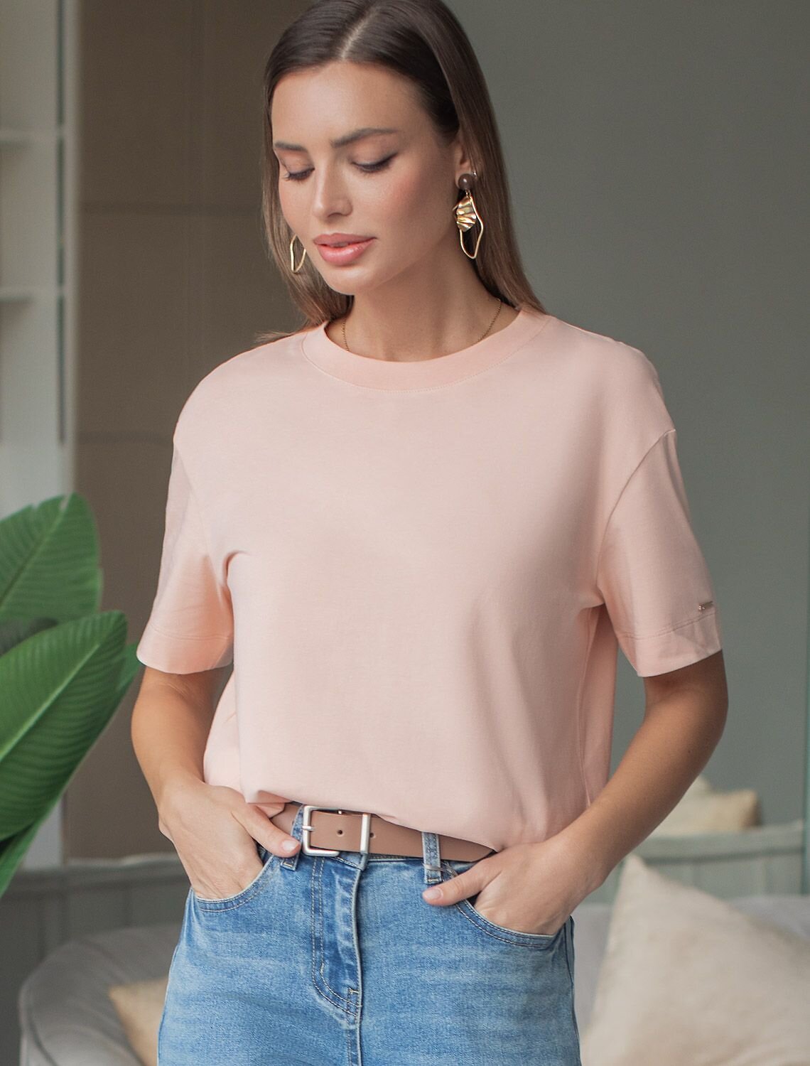 VILATTE Футболка 580910 D49.144 пудра