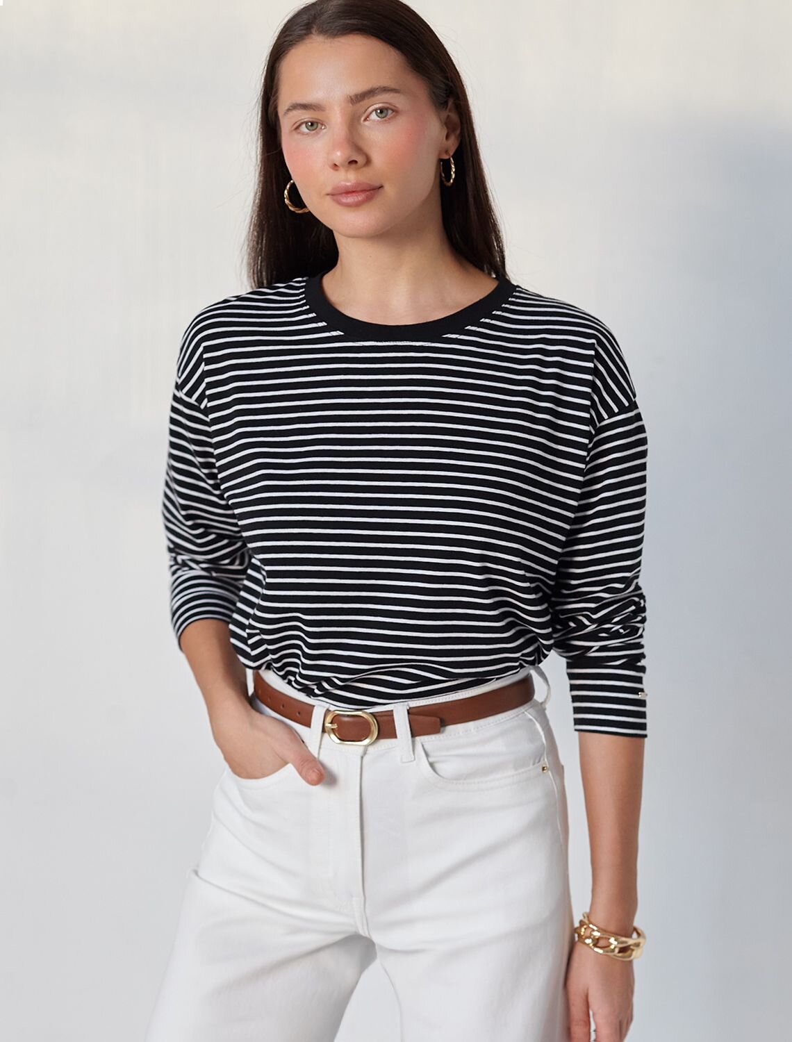 VILATTE Джемпер 580935 D49.148 черный-белый