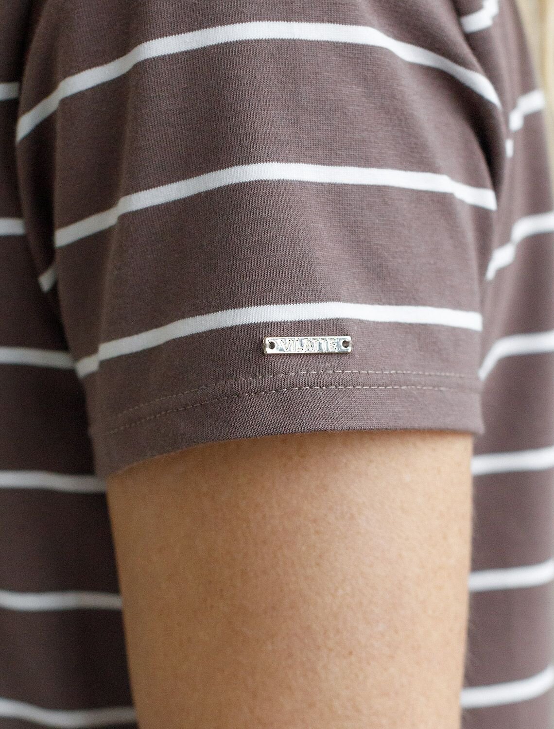 VILATTE Футболка 580943 D49.155 кофе-белый