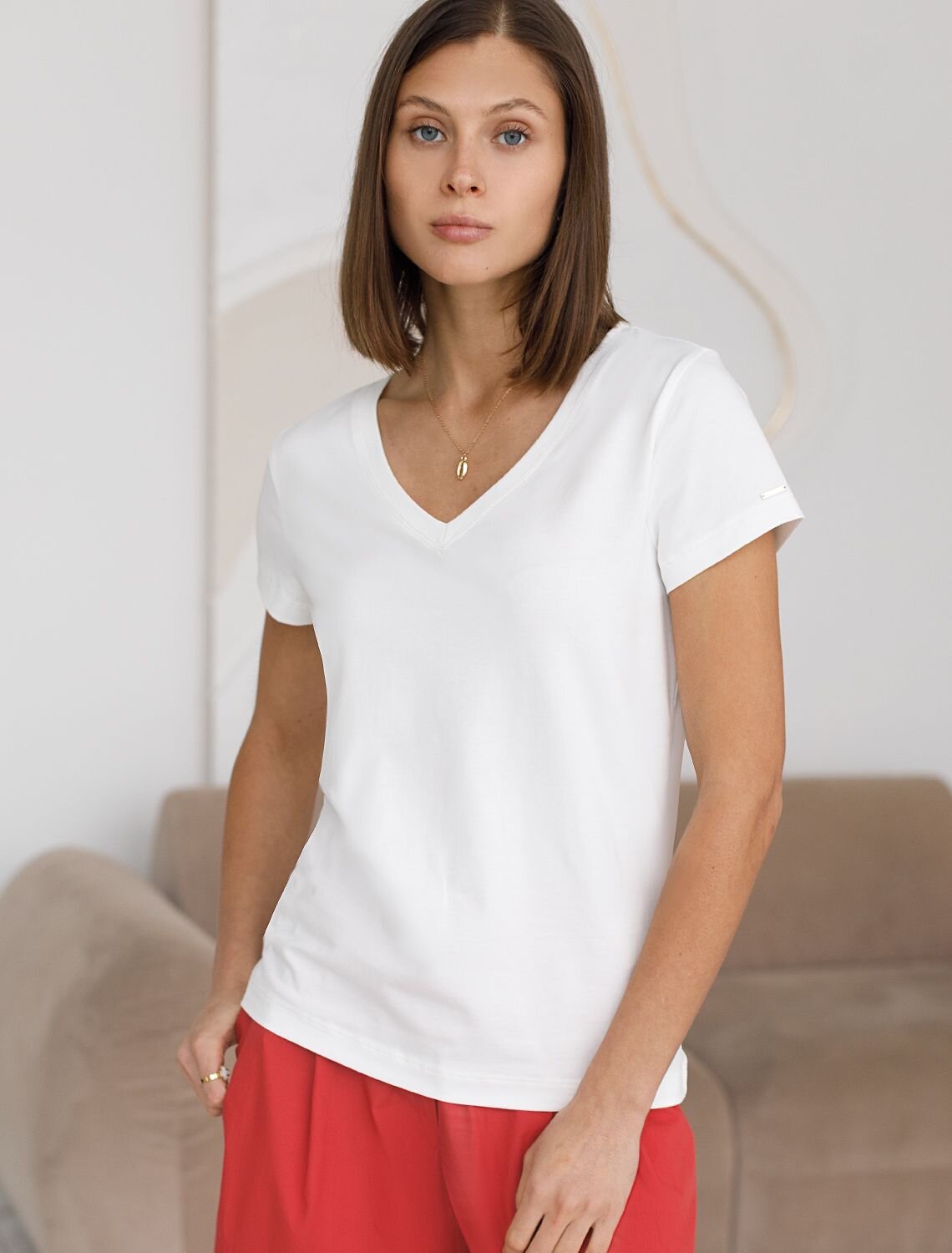 VILATTE Футболка 580947 D49.156 белый