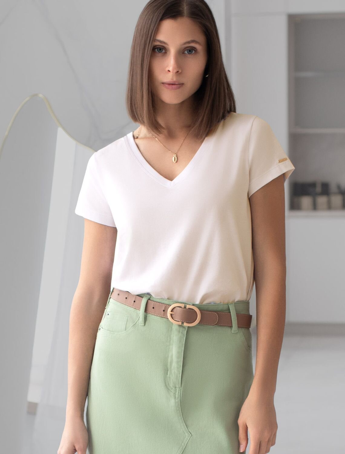 VILATTE Футболка 580951 D49.156 молочный