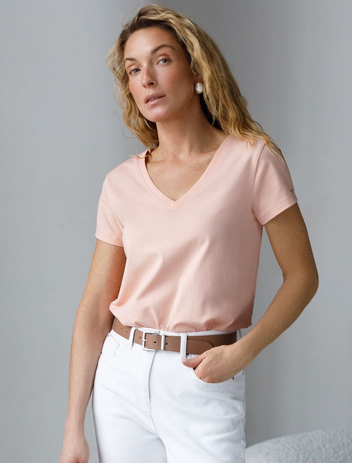 VILATTE Футболка 580952 D49.156 пудра