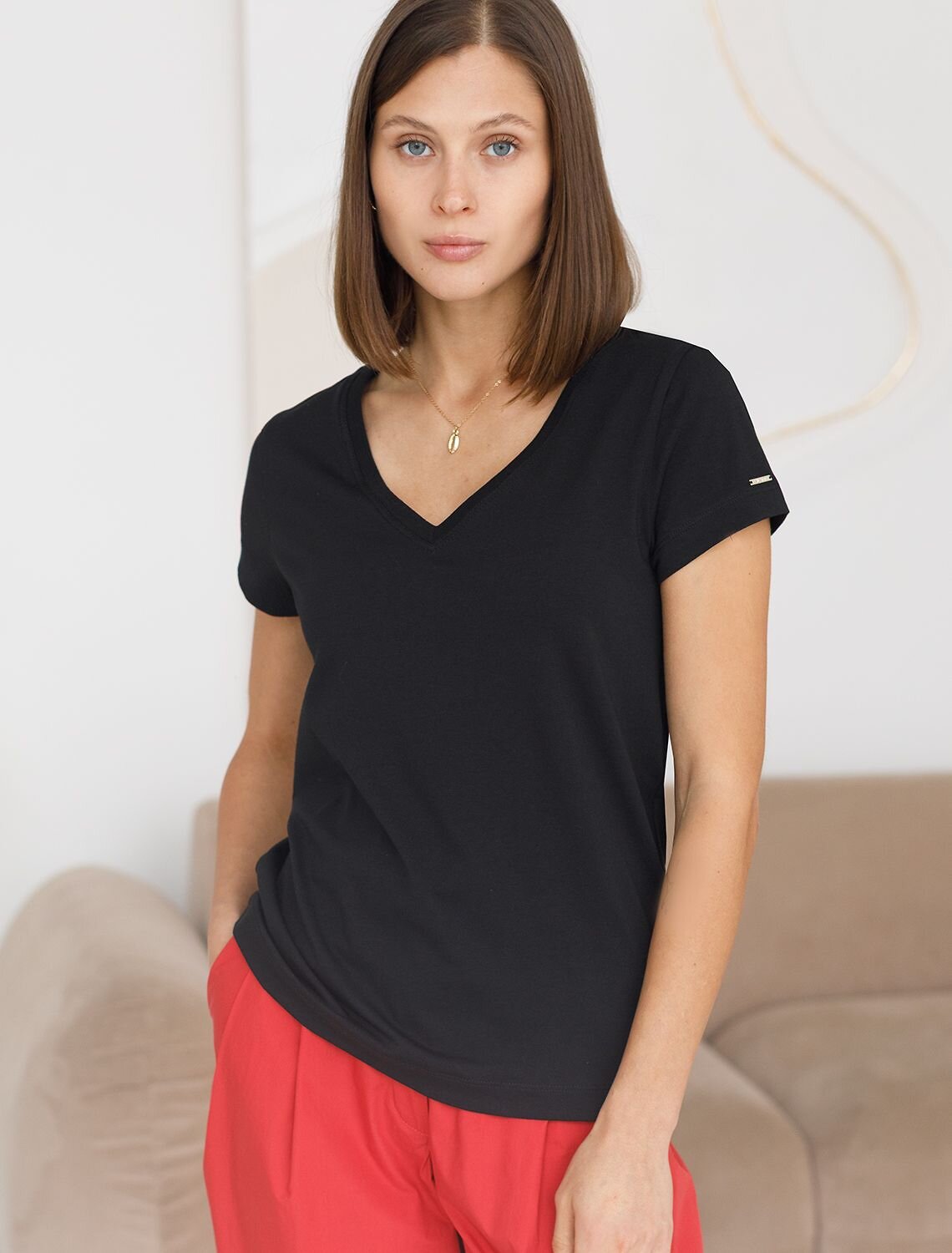 VILATTE Футболка 580954 D49.156 черный