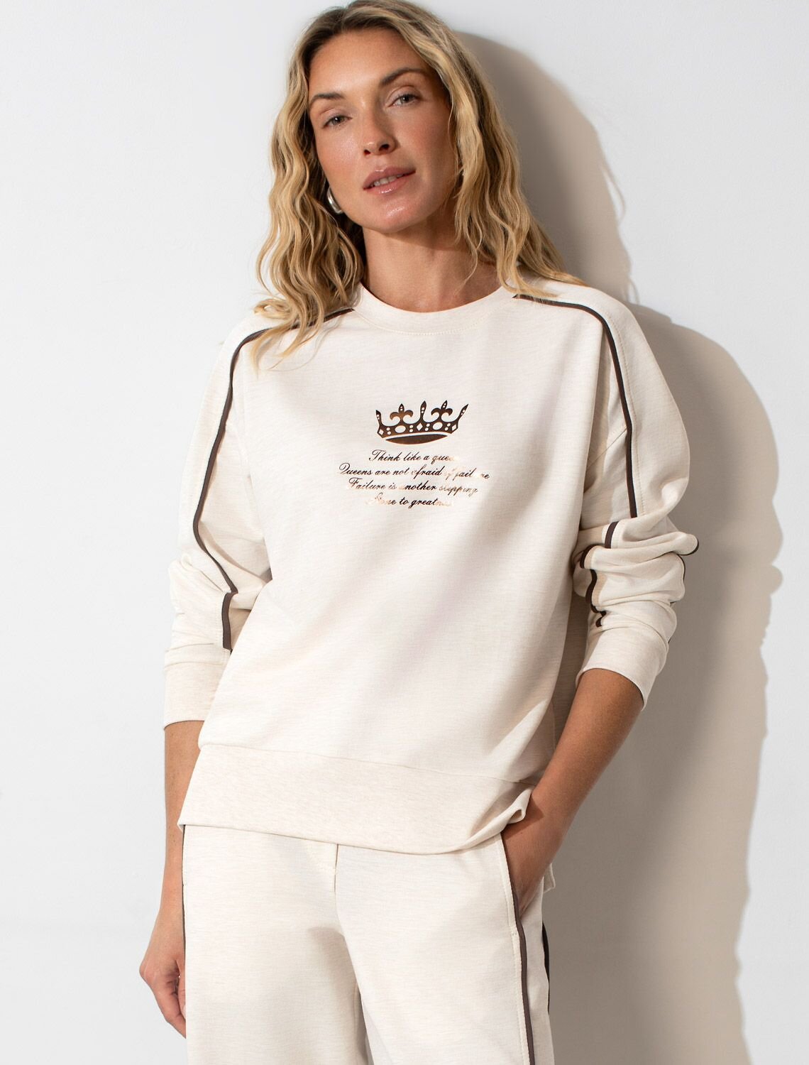 VILATTE Джемпер 580955 D49.161 овсяный меланж_queen