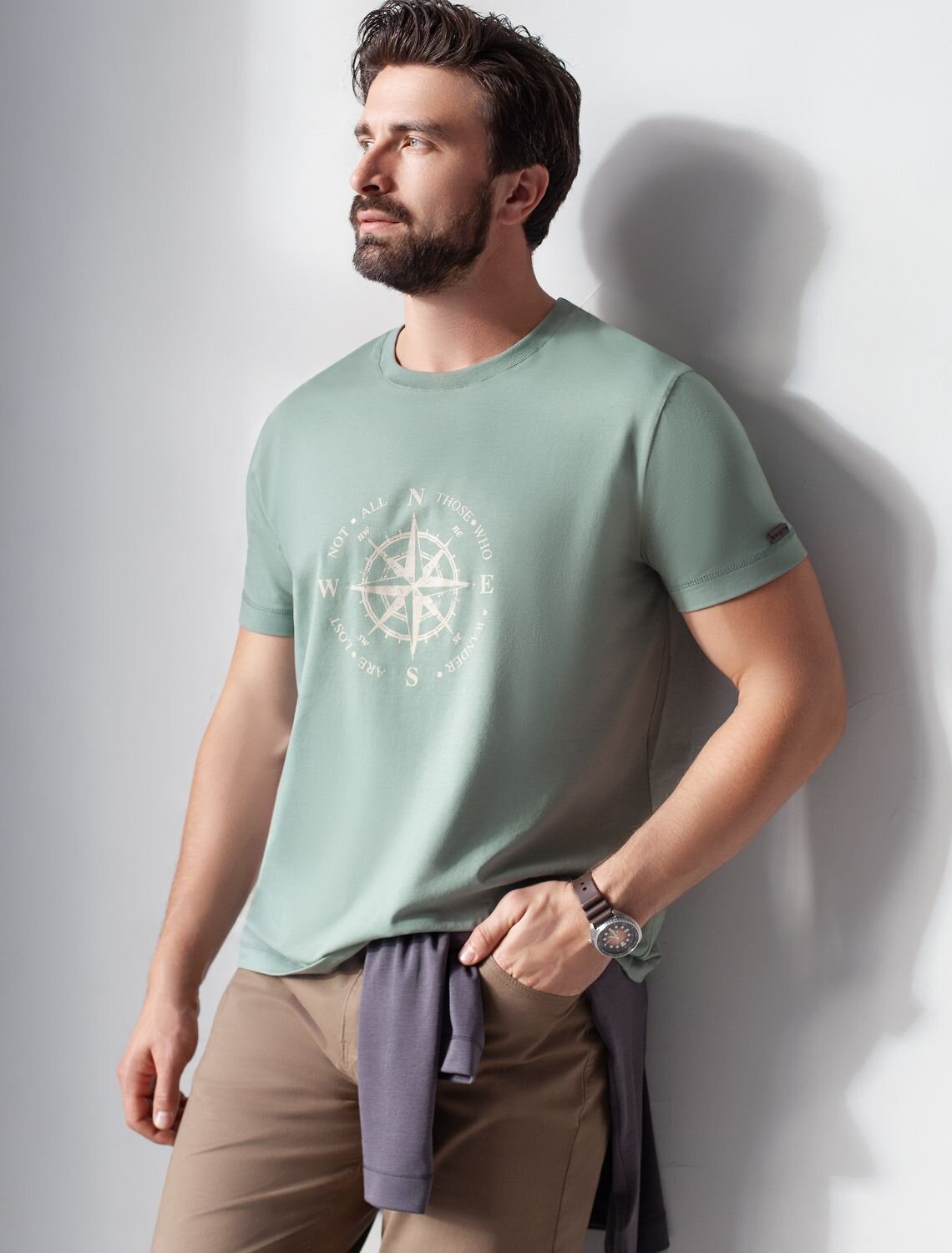 VILATTE Футболка 580959 U49.068 св.оливковый_wander