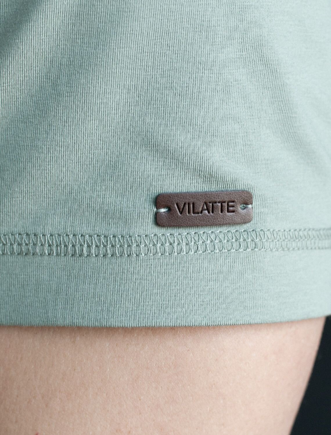 VILATTE Футболка 580960 U49.068 св.оливковый_компас