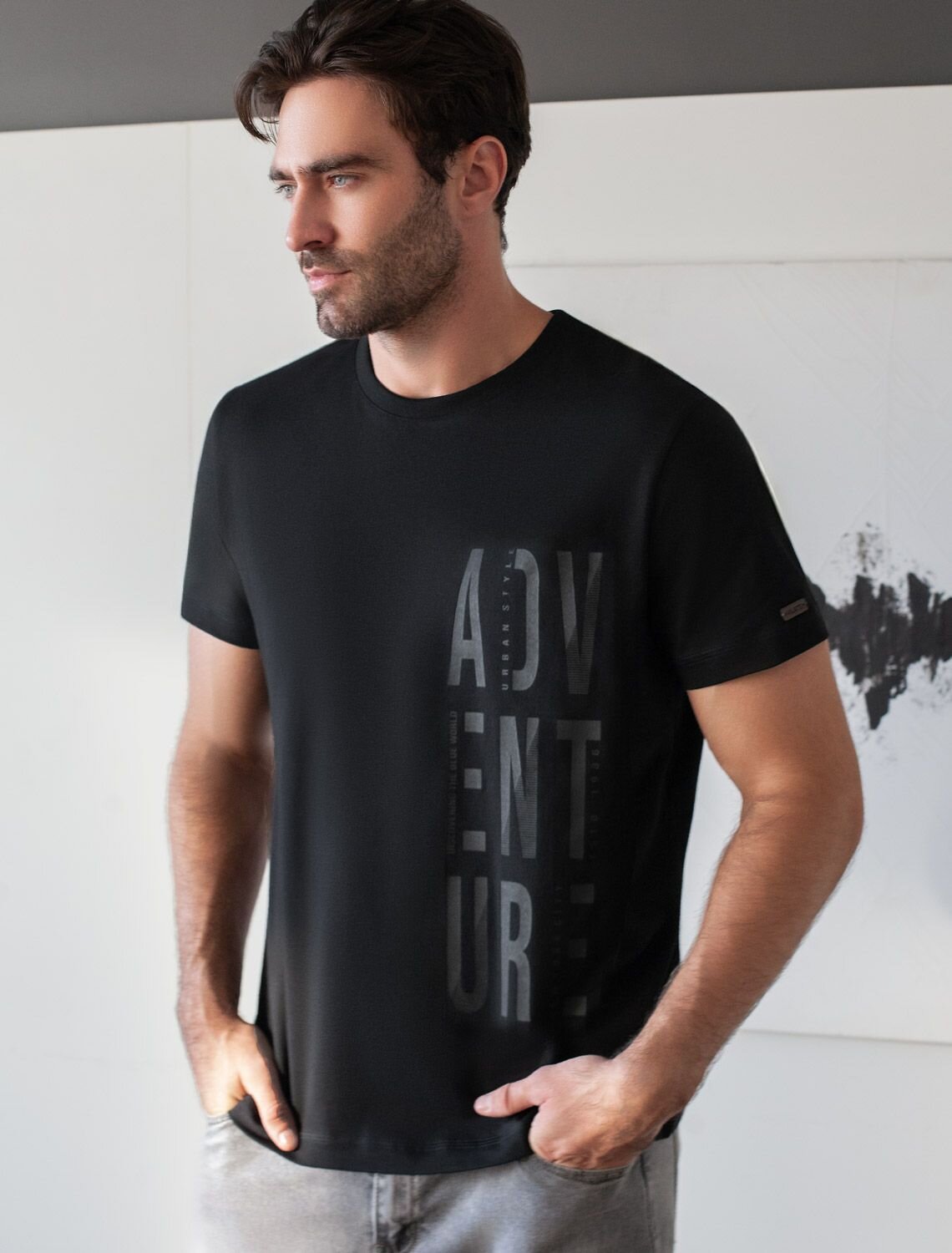 VILATTE Футболка 580961 U49.068 черный_adventure