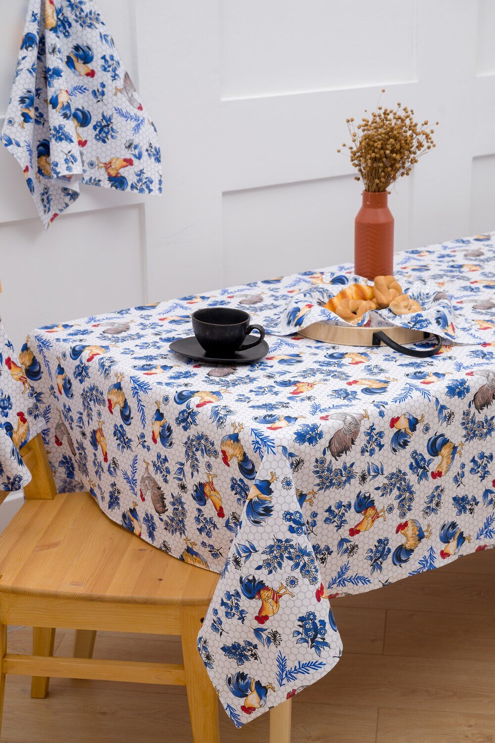 Натали Скатерть 581087 Скатерть Кочеток белый