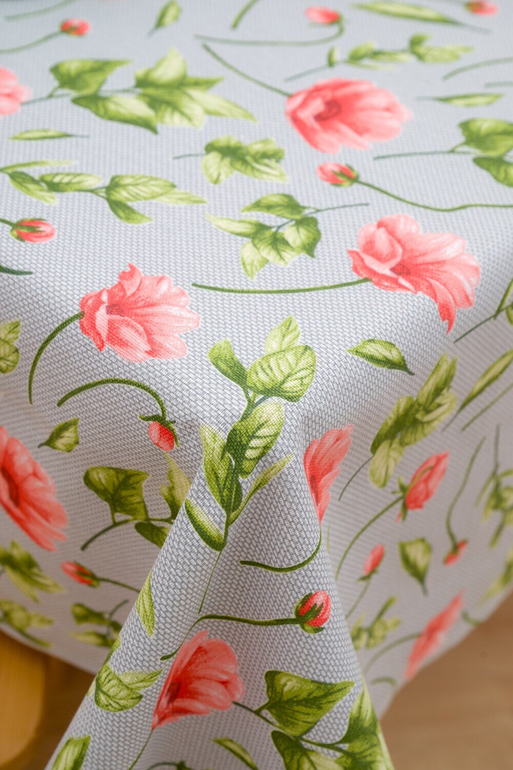 Натали Скатерть 581089 Скатерть Маки серый