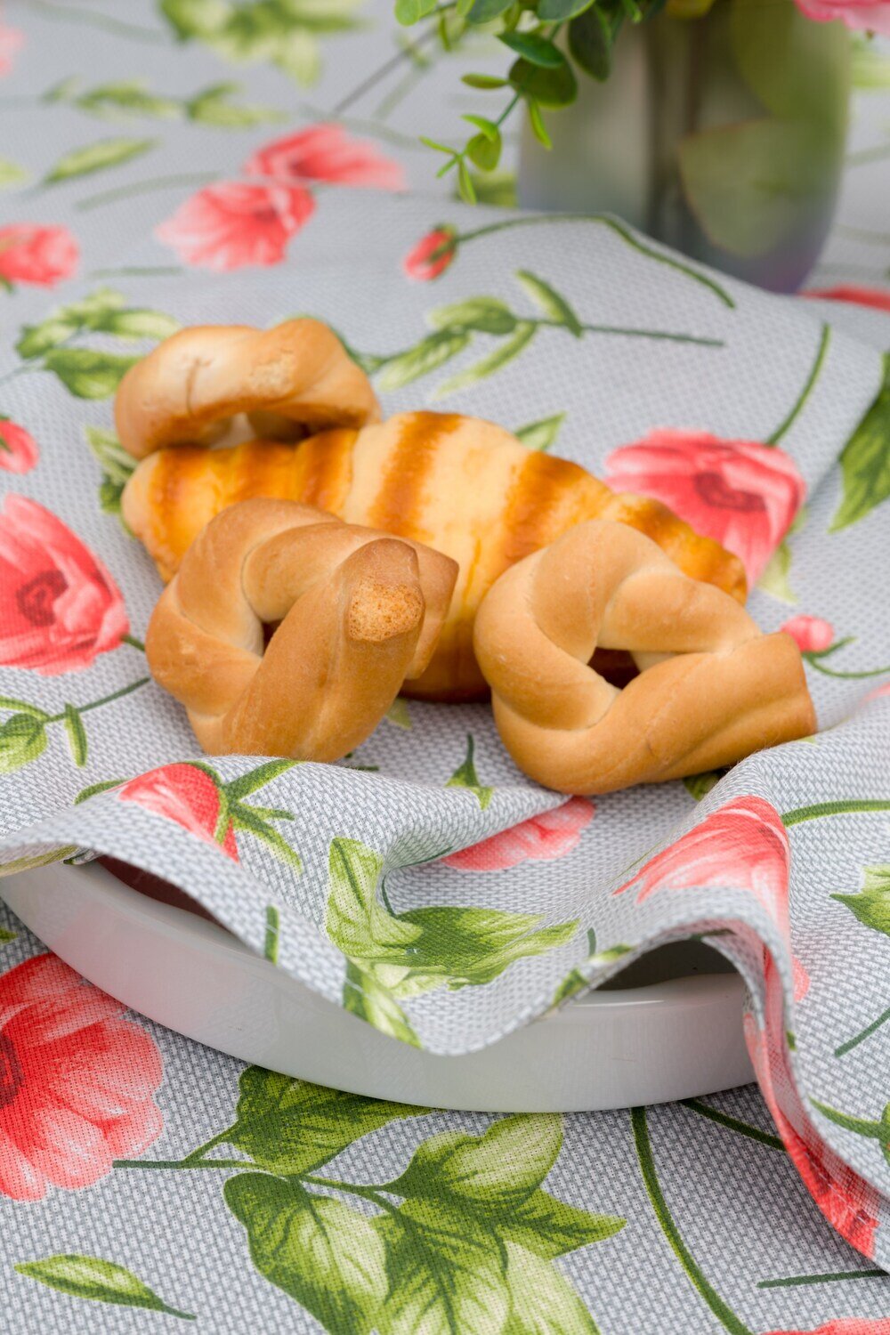 Натали Скатерть 581089 Скатерть Маки серый