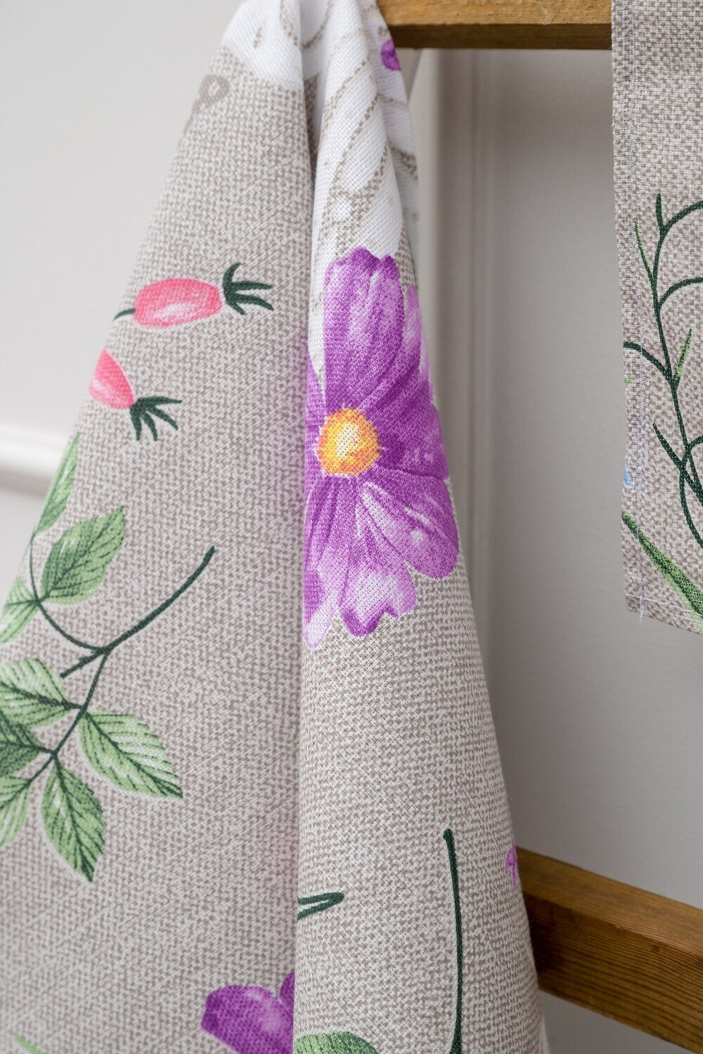 Натали Полотенце 581093 Набор полотенец Бабочки и цветы серый