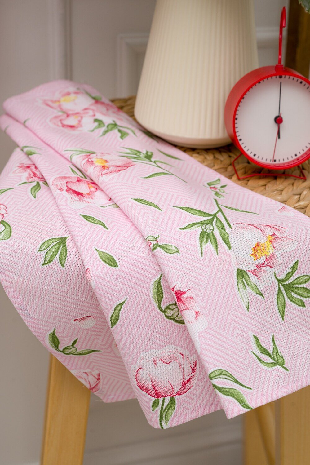 Натали Полотенце 581094 Набор кухонных полотенец Пионы розовый