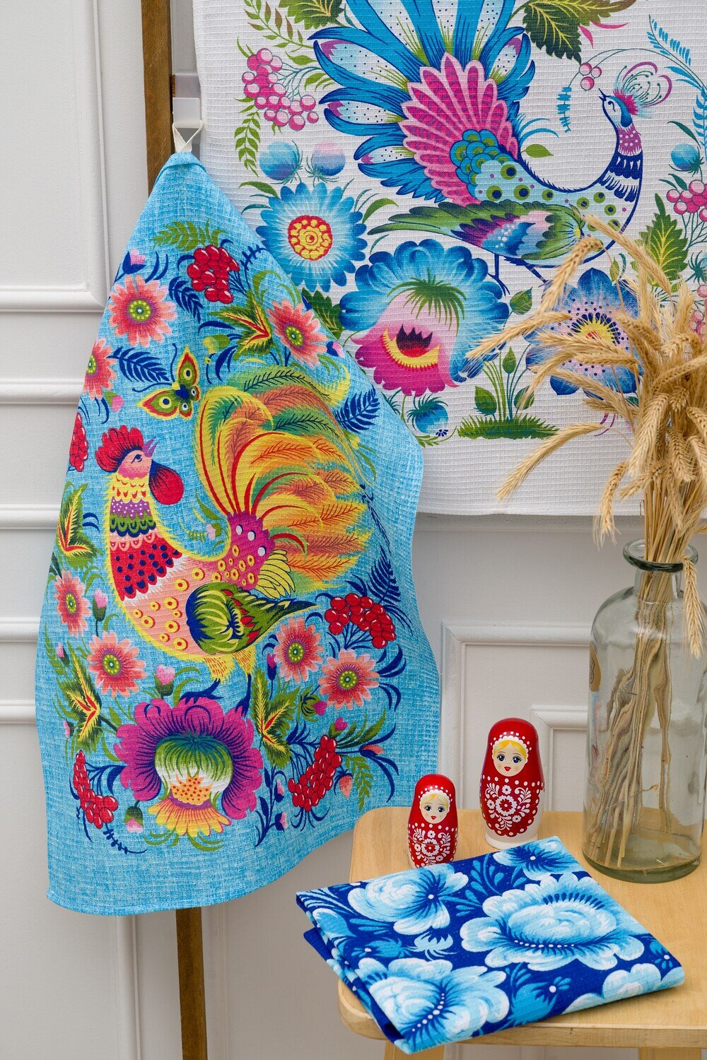 Натали Полотенце 581095 Полотенца вафельные Жар-птица синий