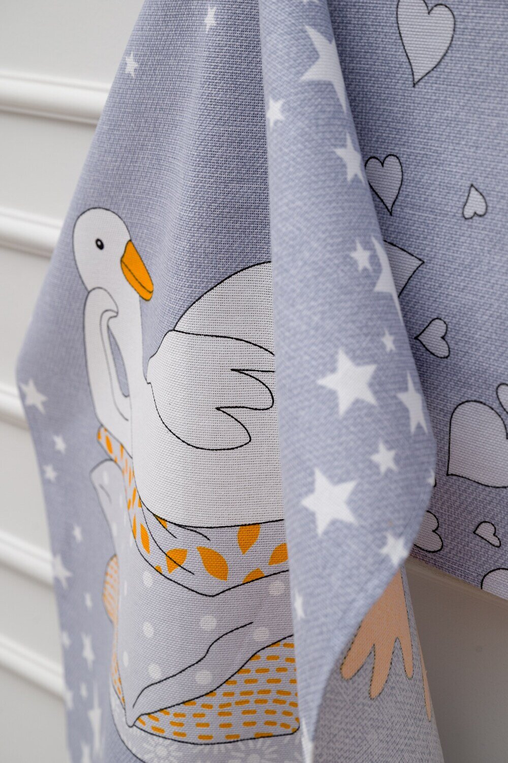 Натали Полотенце 581098 Набор кухонных полотенец Гусь обнимусь серый