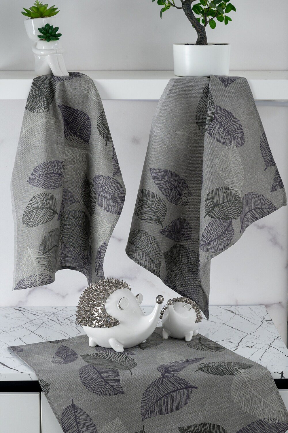 Натали Полотенце 581103 Набор кухонных полотенец Блоссом серый