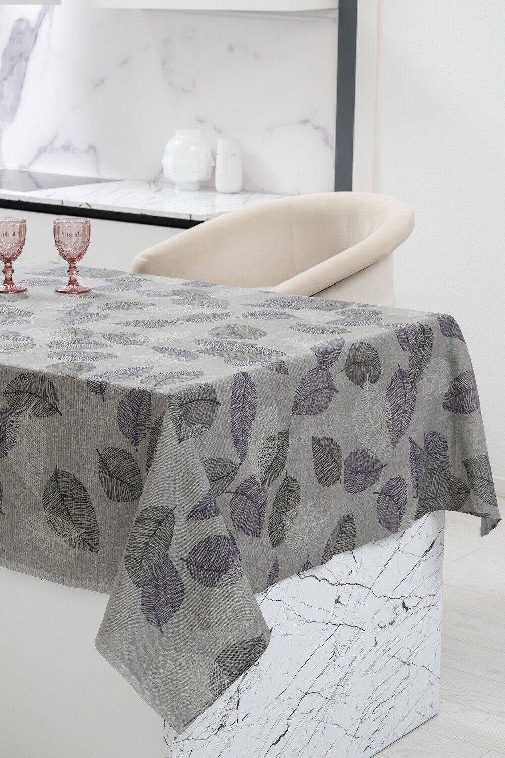 Натали Скатерть 581104 Скатерть Блоссом серый