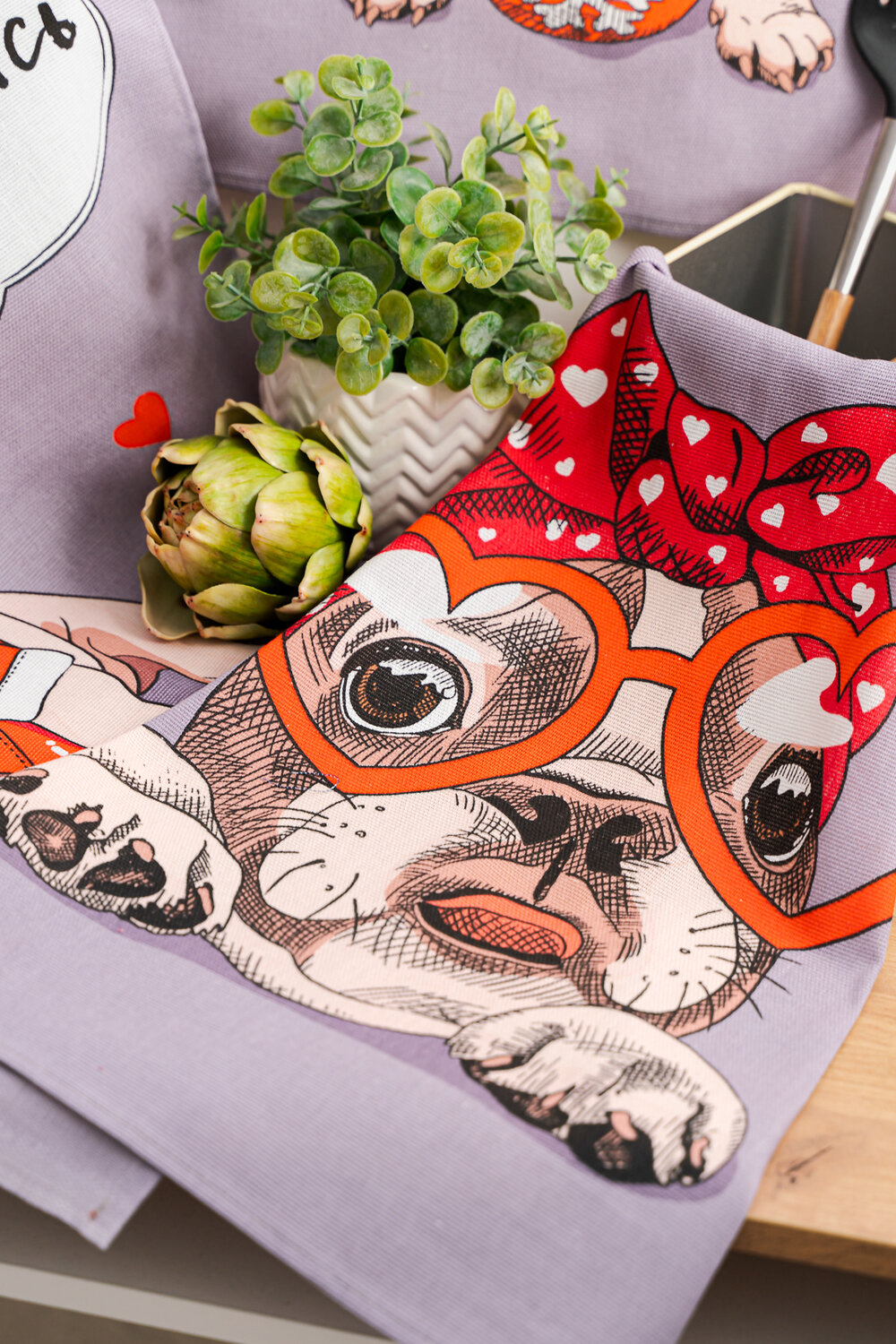 Натали Полотенце 581109 Набор полотенец Пёсели серый