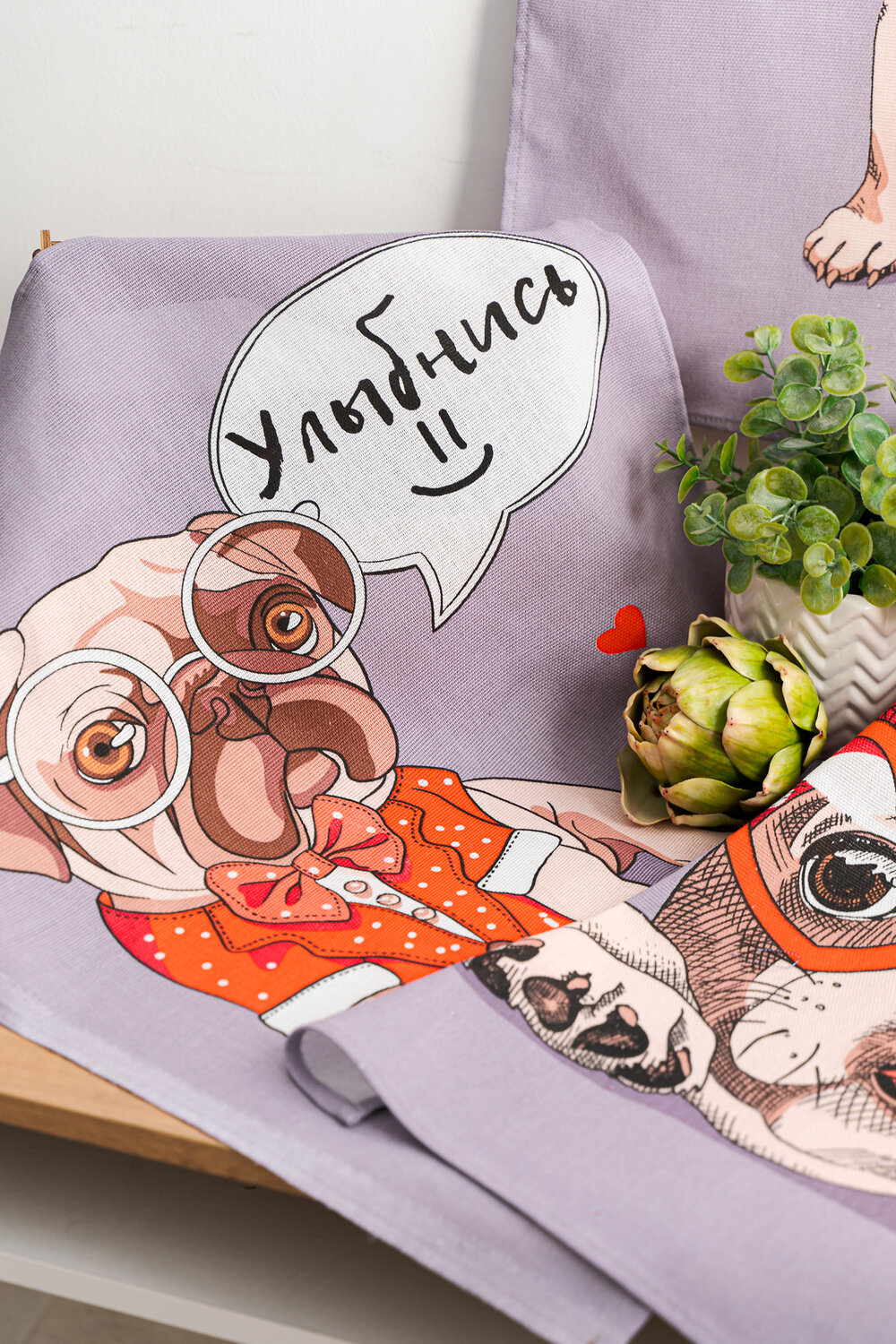 Натали Полотенце 581109 Набор полотенец Пёсели серый