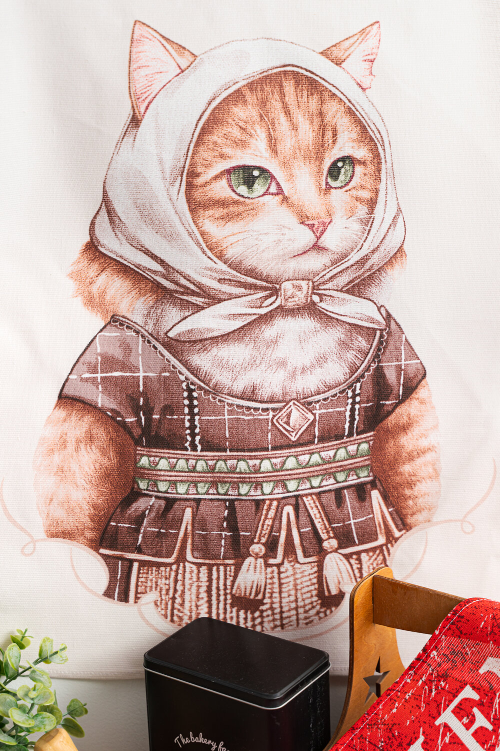 Натали Полотенце 581110 Набор кухонных полотенец Матильда красный