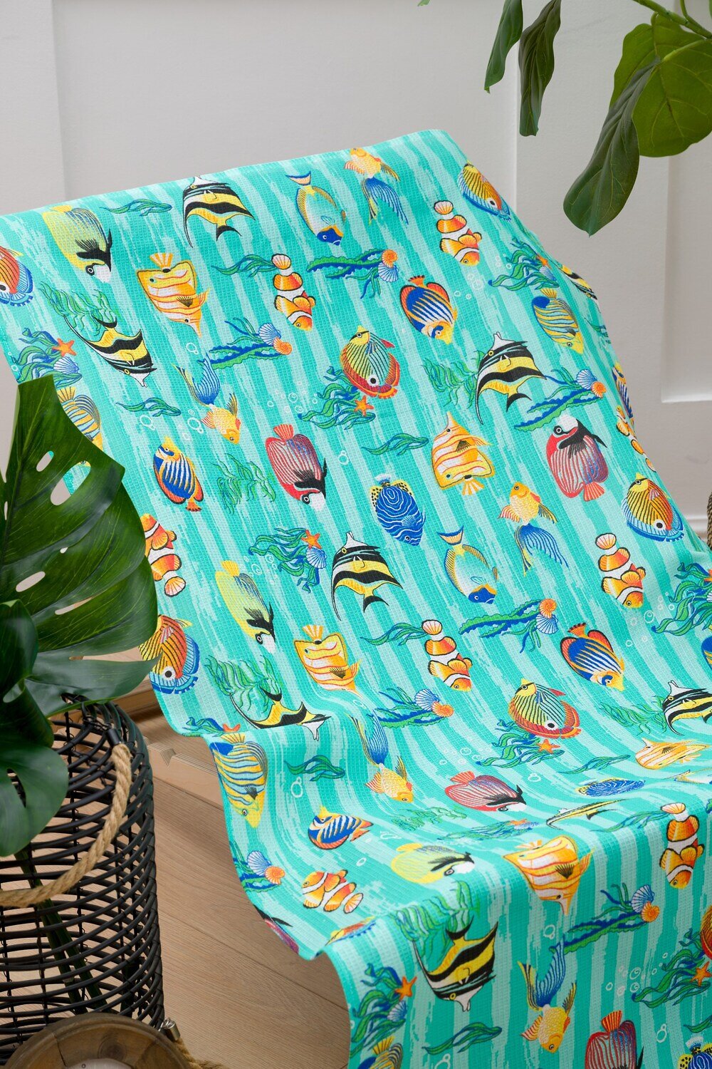 Натали Полотенце 581113 Полотенце банное Рыбки голубой