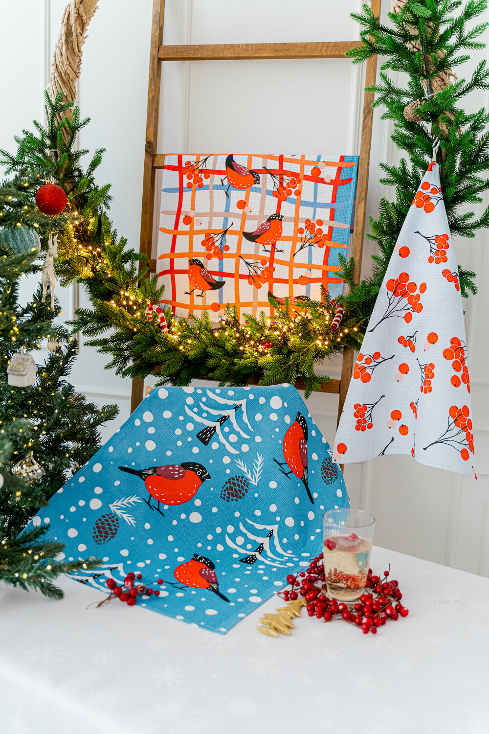 Натали Полотенце 581118 Полотенце кухонное Ягодный сорбет голубой