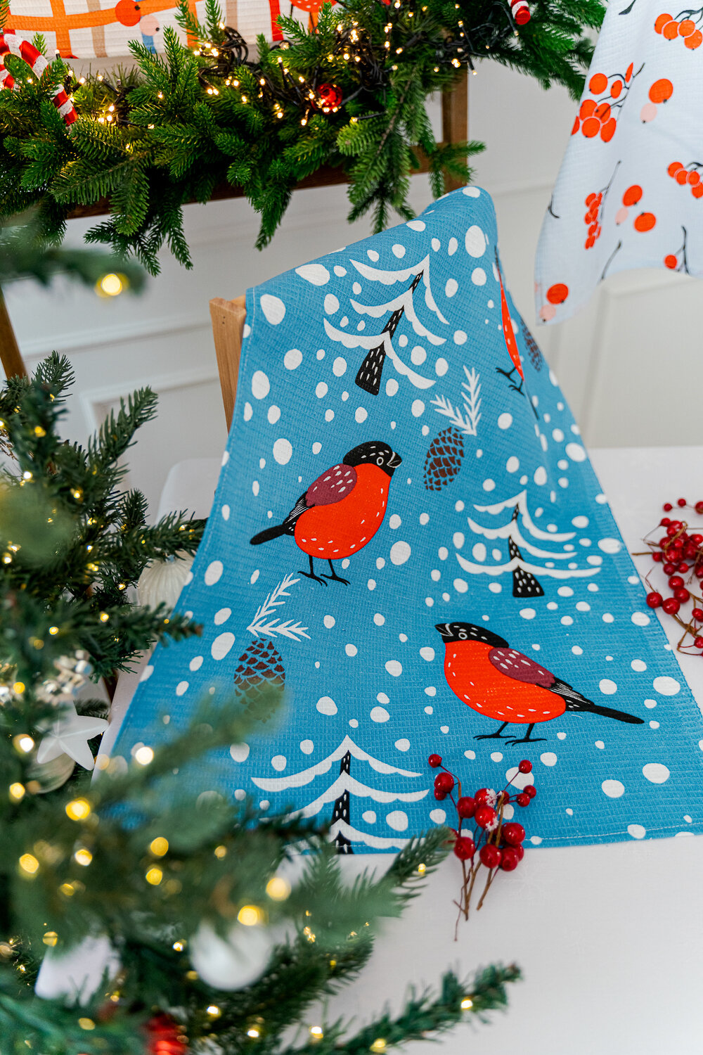 Натали Полотенце 581118 Полотенце кухонное Ягодный сорбет голубой