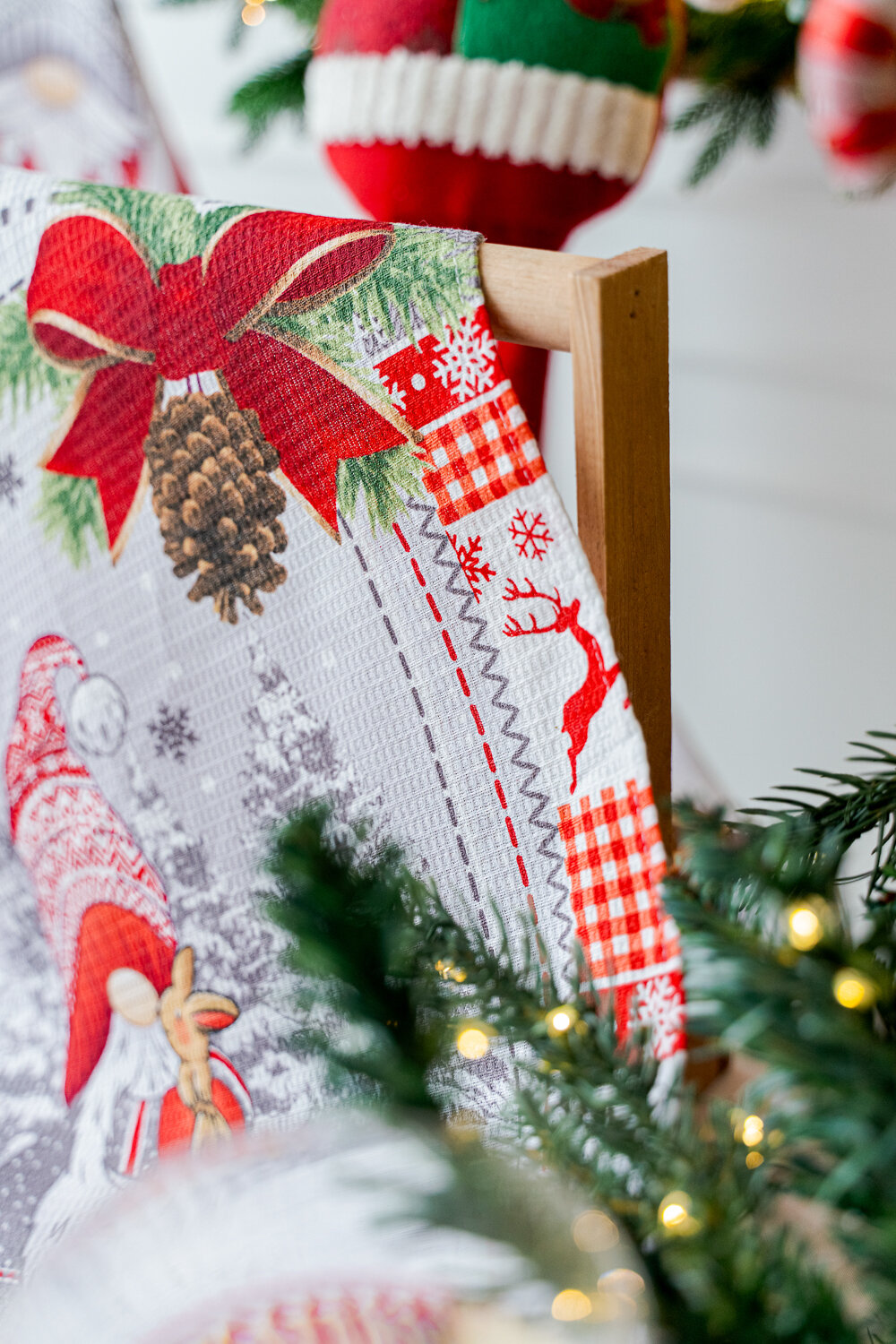 Натали Полотенце 581119 Полотенце Гномики серый+красный