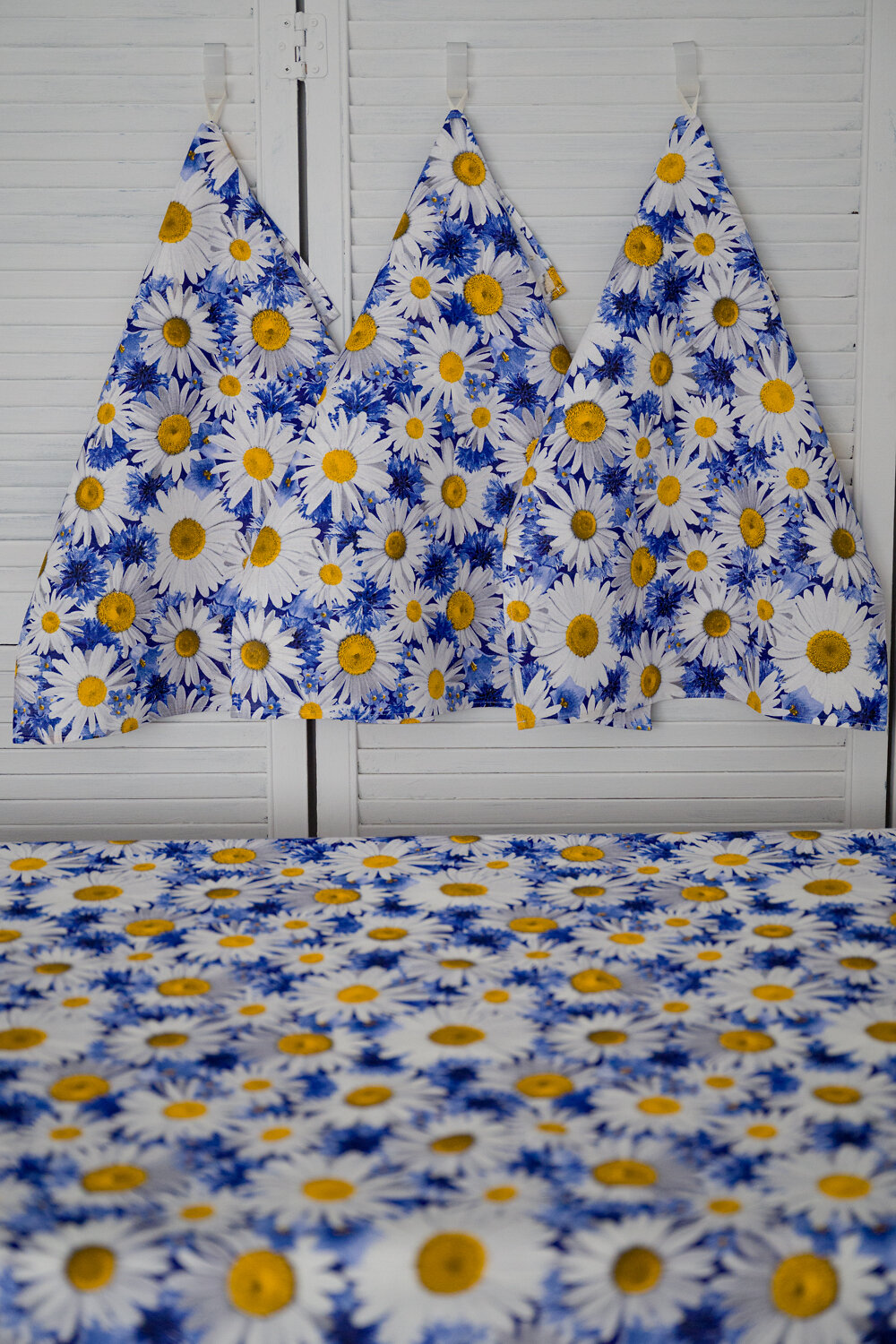 Натали Скатерть 581120 Скатерть Ромашковое поле белый,синий