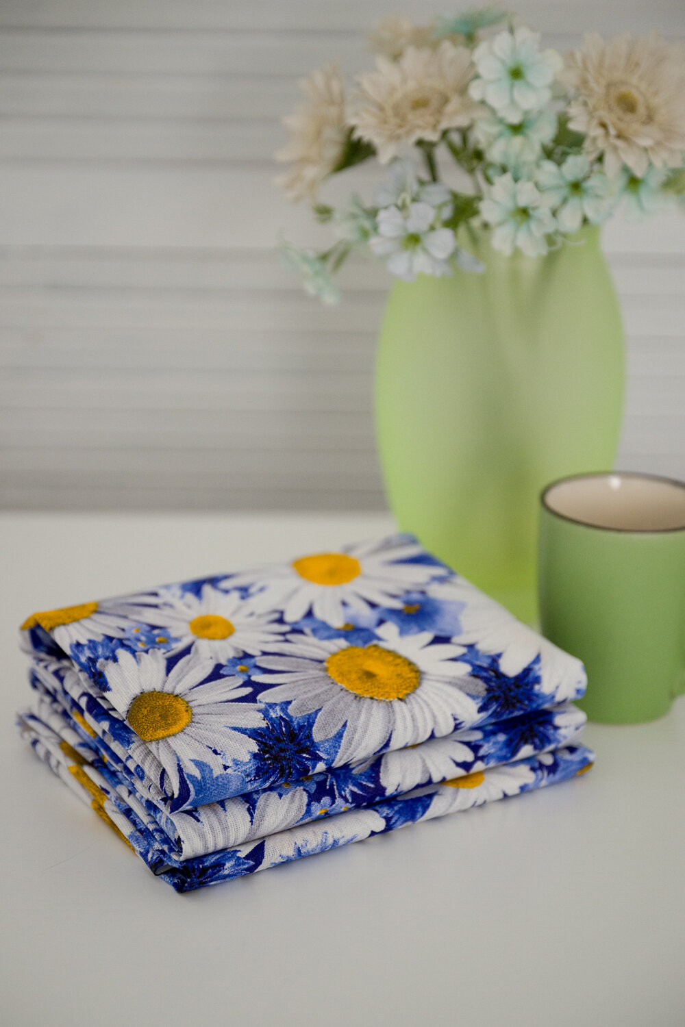 Натали Полотенце 581121 Набор полотенец Ромашковое поле бело-синий