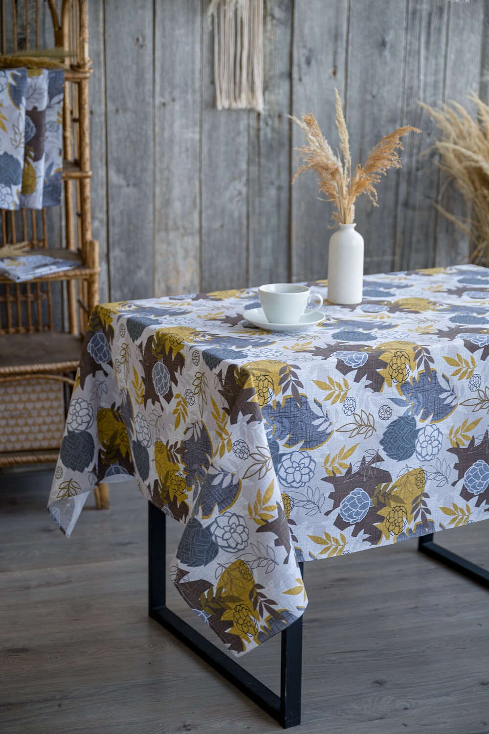 Натали Скатерть 581141 Скатерть Кантри серый+бежевый