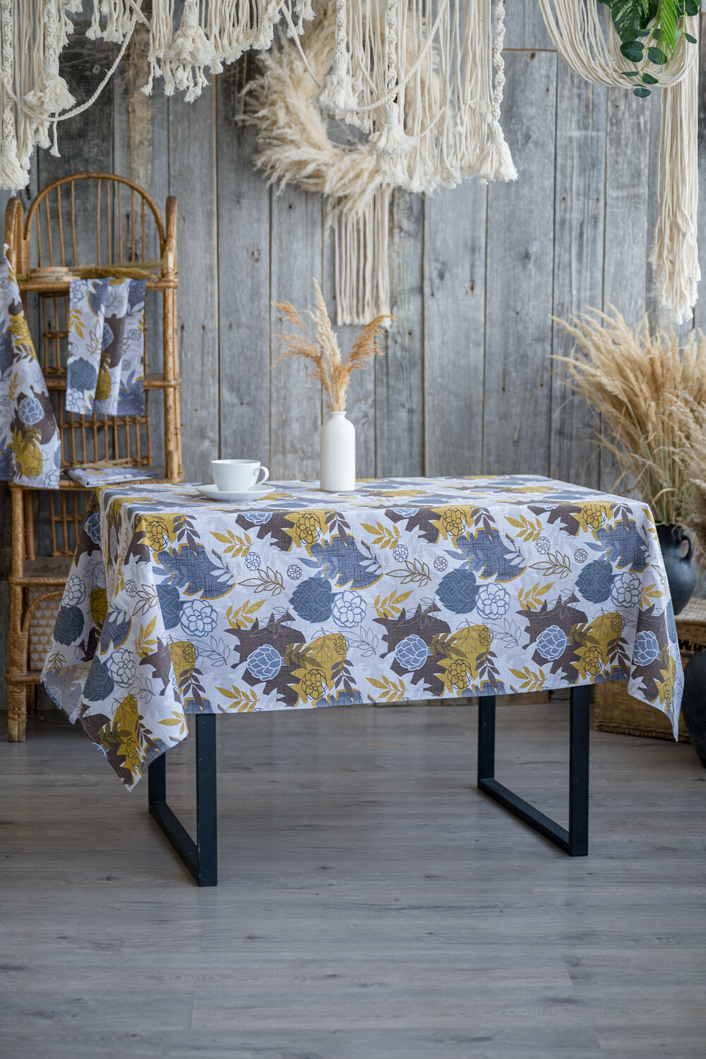 Натали Скатерть 581141 Скатерть Кантри серый+бежевый