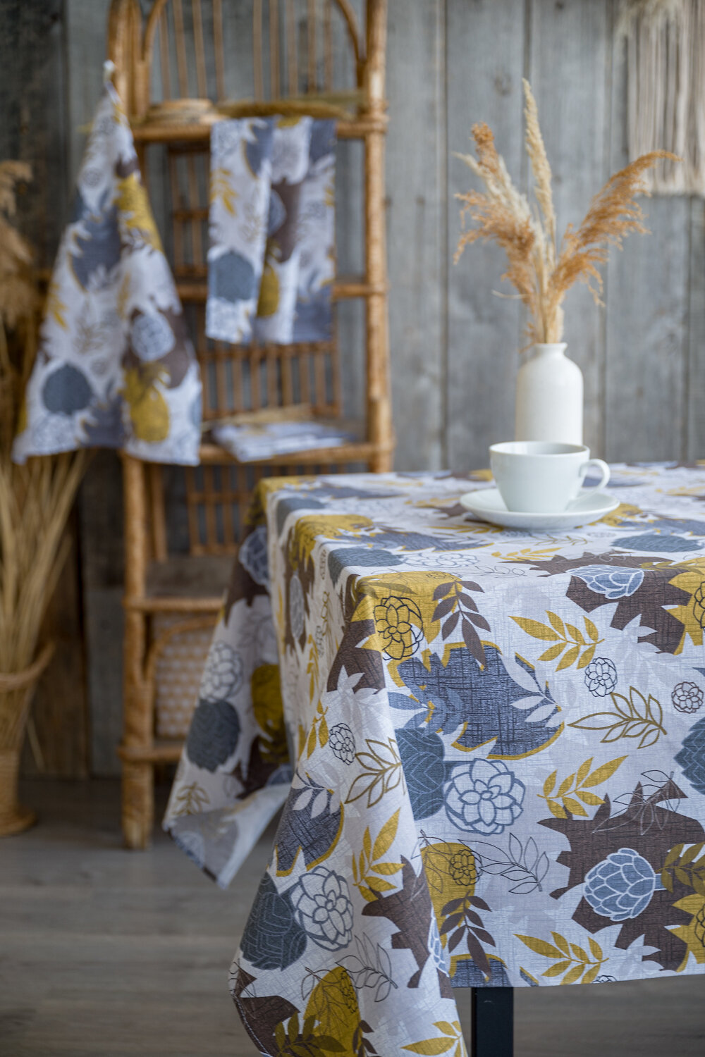 Натали Скатерть 581141 Скатерть Кантри серый+бежевый