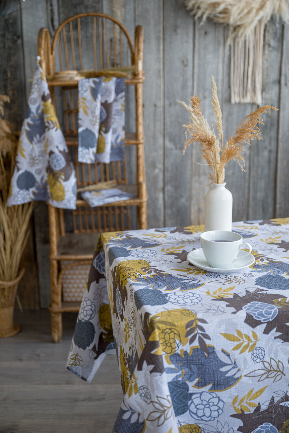 Натали Скатерть 581141 Скатерть Кантри серый+бежевый