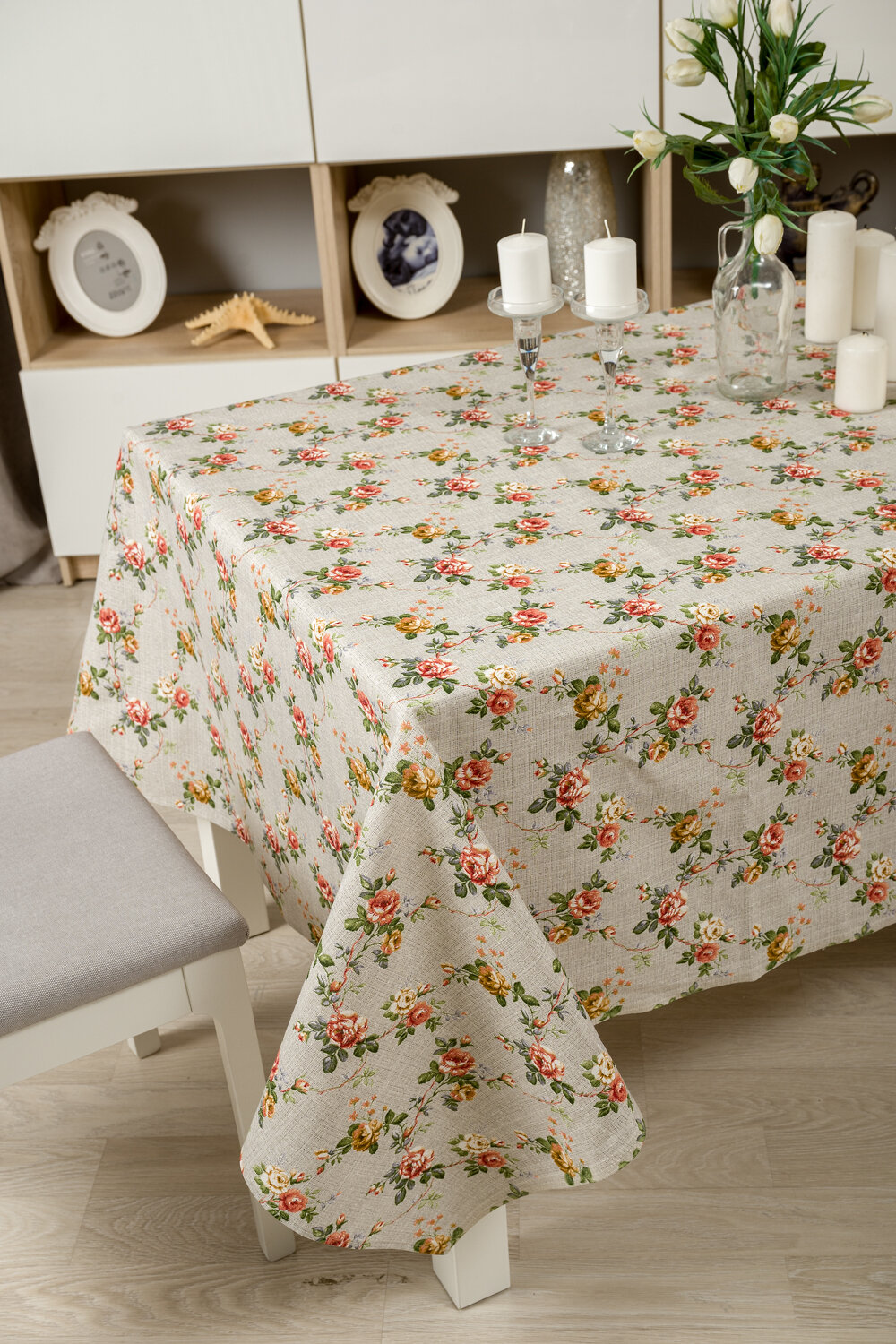 Натали Скатерть 581151 Скатерть Ансамбль серый