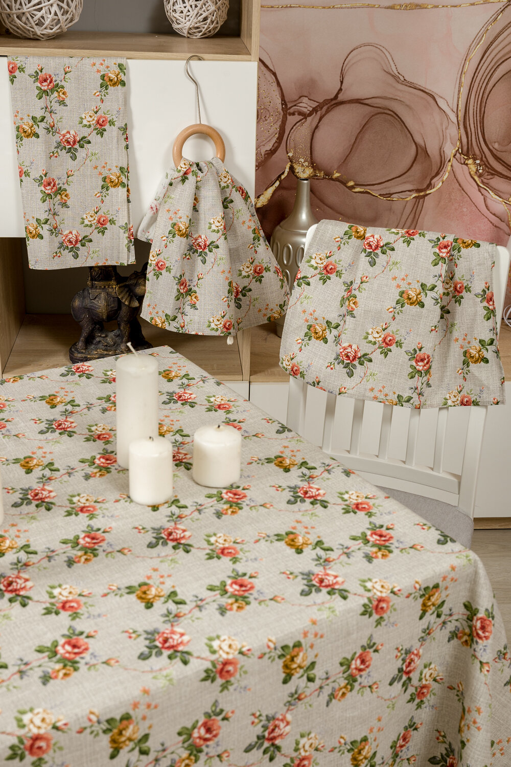 Натали Скатерть 581151 Скатерть Ансамбль серый