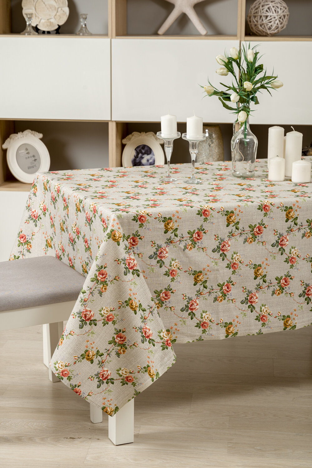 Натали Скатерть 581151 Скатерть Ансамбль серый