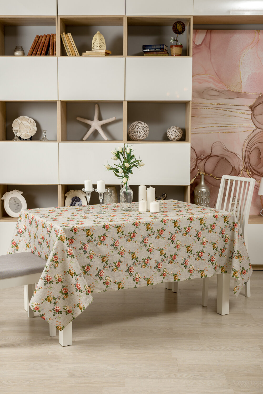 Натали Скатерть 581151 Скатерть Ансамбль серый