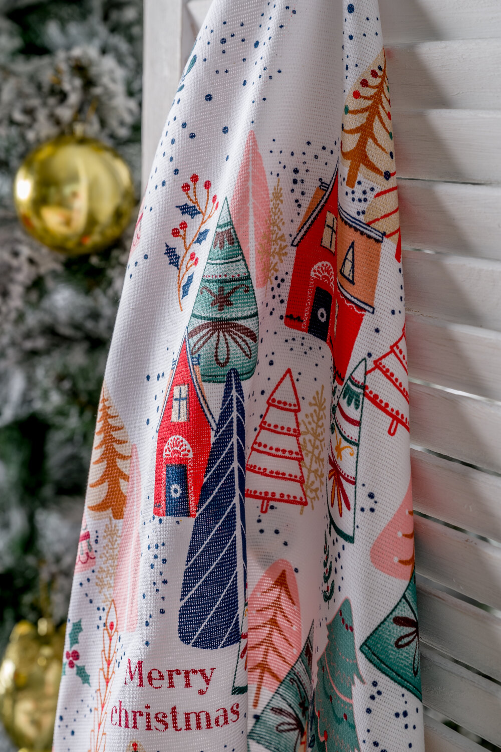 Натали Полотенце 581153 Набор кухонных полотенец Merry Christmas белый