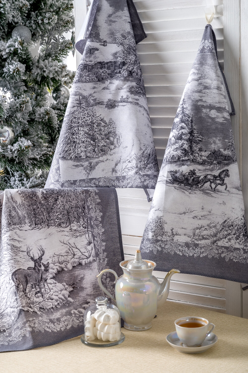 Натали Полотенце 581154 Набор полотенец Северная сказка серый