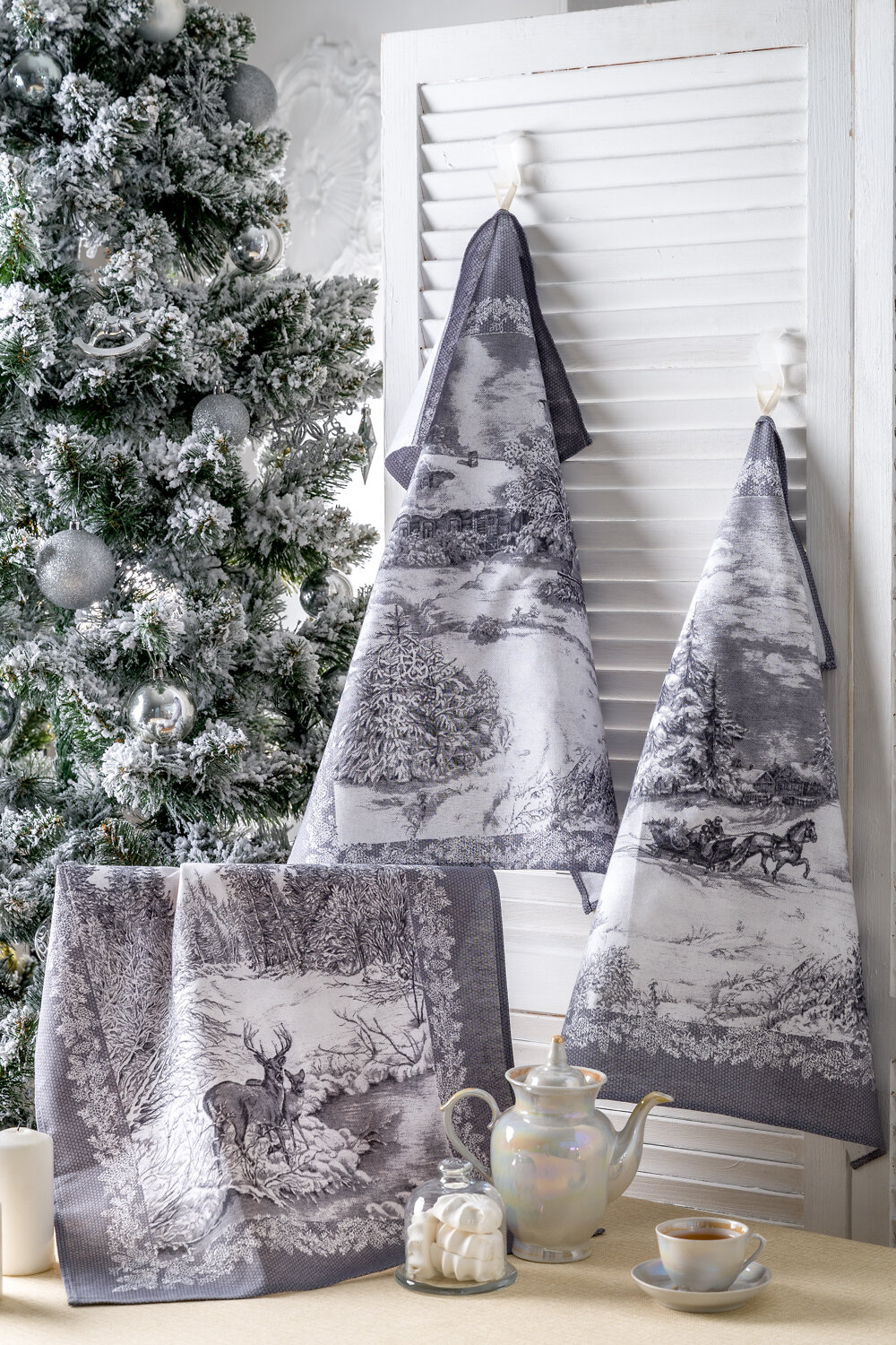 Натали Полотенце 581154 Набор полотенец Северная сказка серый