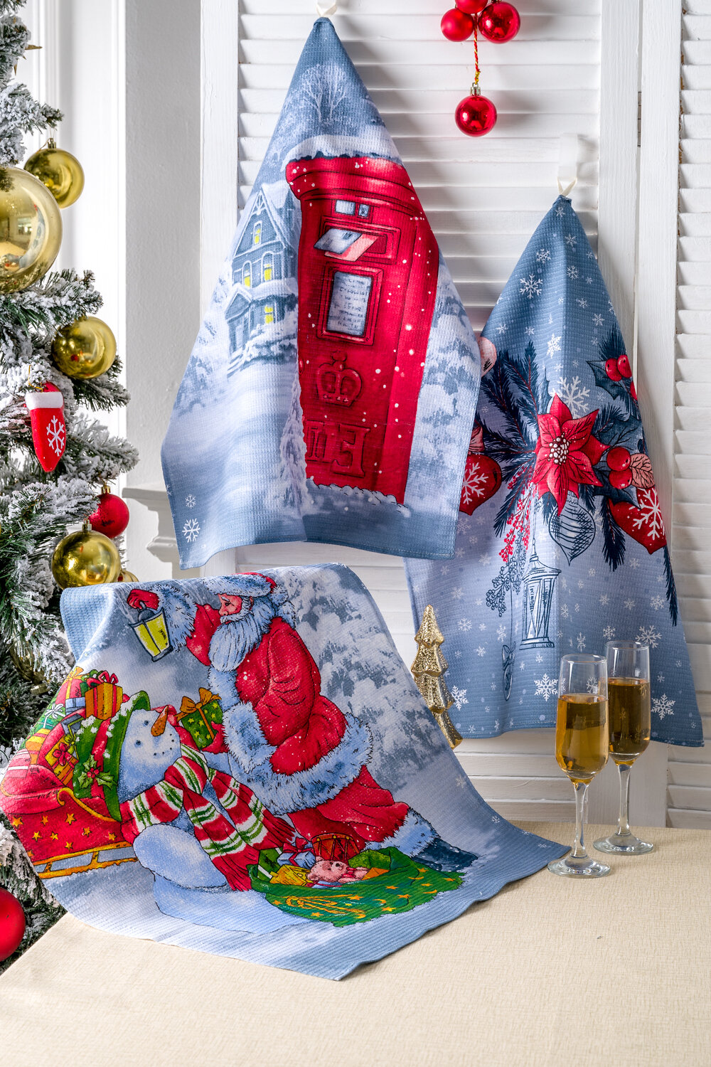 Натали Полотенце 581155 Набор полотенец Санта Клаус зеленый