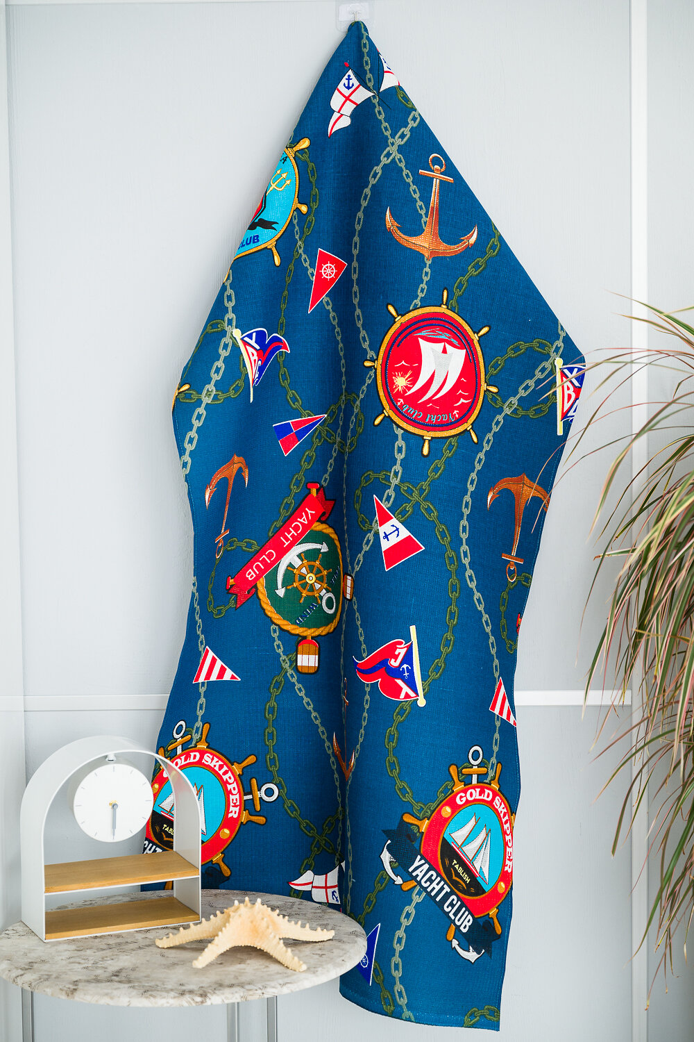 Натали Полотенце 581165 Полотенце пляжное Яхт клуб синий