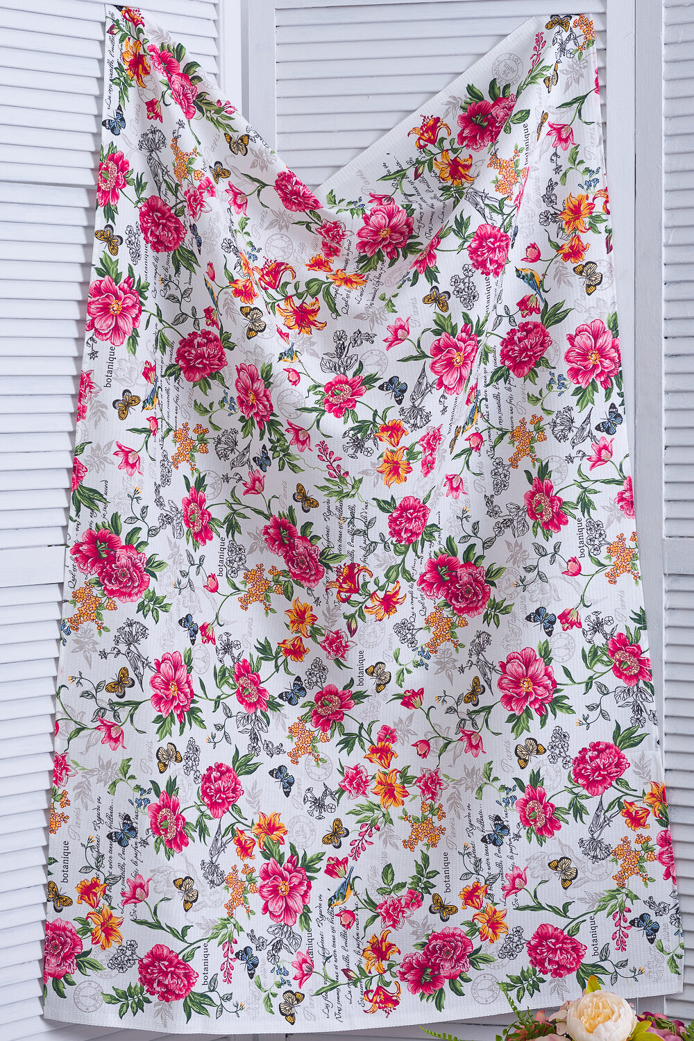 Натали Полотенце 581167 Полотенце банное Флоренция белый/цветы