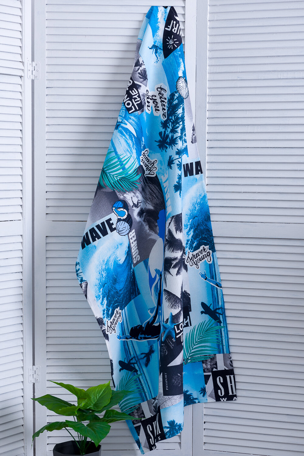 Натали Полотенце 581177 Пляжное полотенце Серфинг синий