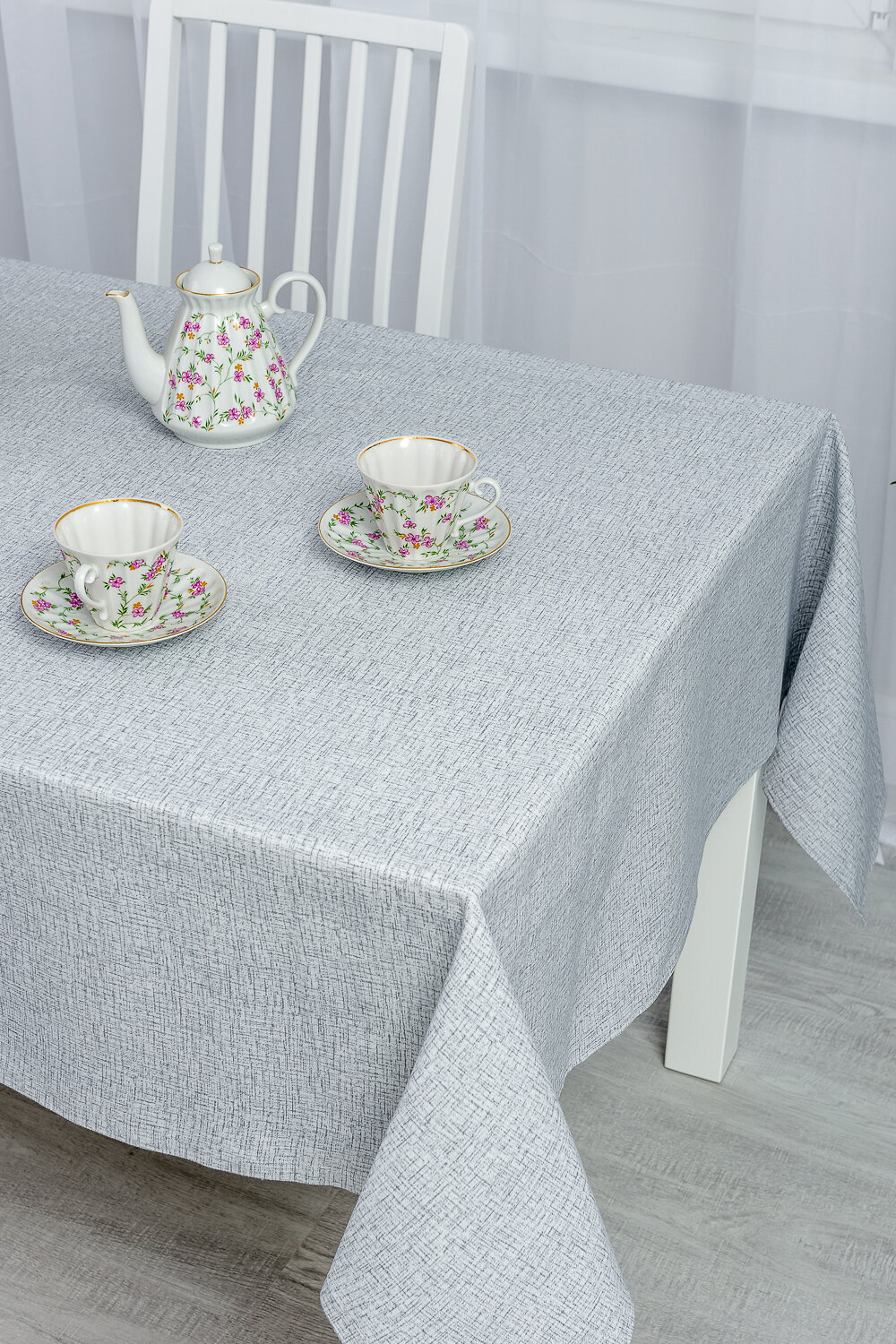 Натали Скатерть 581178 Скатерть Льняное полотно серый