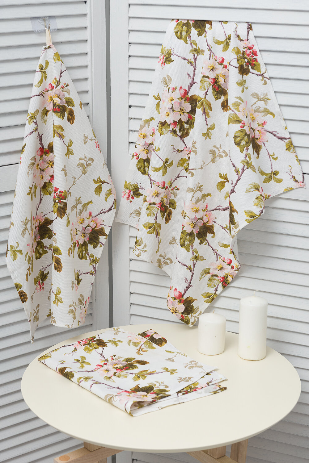 Натали Полотенце 581179 Набор полотенец Цветущая яблоня белые цветы
