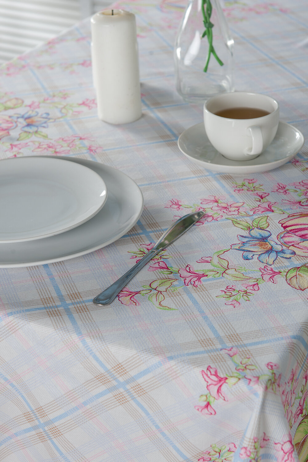 Натали Скатерть 581184 Скатерть Весенний букет голубой